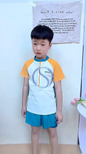 Bộ Đồ Bơi Bé Trai Trẻ Em Gym Thể Thao Ngắn Tay YUKE-7531 Quần 2 Lớp