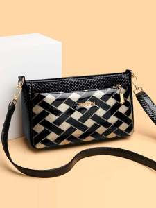 Fashionable Large Capacity Womens Bag 2025 New Style Leather Shiny Surface Printed Single Shoulder Bag for Middle-Aged Women