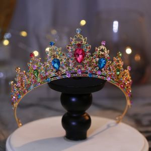 Golden Crown Headwear Princess Feeling Girls Ages 3-16 Floral Hairband Childrens Accessories Elegant Princess Crown