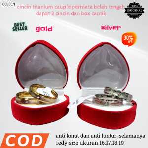 Cincin COUPLE pasangan Udah Dapat 2 Pcs Cincin Perak Stainless Steel Love Forever