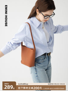 Small Togo Cowhide Leather Bucket Bag Single Shoulder Maternity Bag Fashionable Trendy Womens Handbag EMINI House