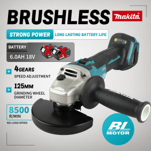 Makita | Makita DGA404-125mm Variable Speed Brushless 18V 6.0Ah Electric Angle Grinder Polishing Machine Cutting Electric Tools