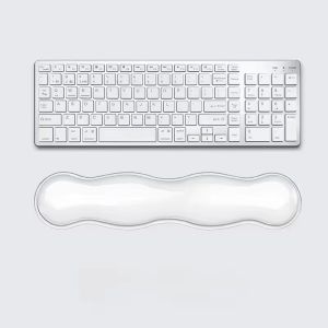 Silicone Gel Ergonomic Keyboard Mouse Wrist Rest Set Clear Pad for 60%/68%/75% Keyboard Soft Wrist Support Cushion for Typing