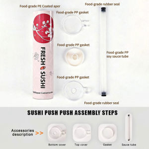 Homemade Sushi Push Tube Non-Toxic Food Safe Easy Operation Sushi Roller Mold for Home Kitchen Family Use