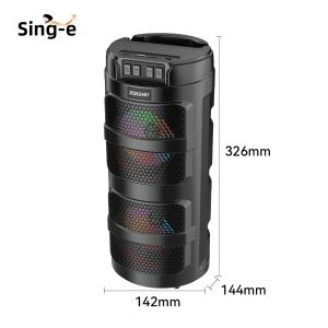 Loa Bluetooth Di Động ZQS-2401 4 Inch Sạc Lại Được Hỗ Trợ USB/thẻ TF/FM Tích Hợp Pin Đèn RGB Nhiều Màu Sắc Dùng Ngoài Trời