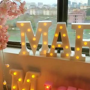 FY LED English Letter Alphabet Heart Decor Night Lamp Christmas Propose Marriage Birthday Party MARRY ME I LOVE YOU