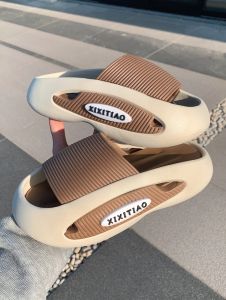 Street Style Fashionable Color Block Outdoor Sports Sandals Women Summer Personality Matching Flat Heel Beach Slippers