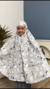 Mukena 2in1 Anak Motif Karakter 8-10 Tahun/ Mukena Anak Katun Motif / Mukena Karakter / Mukena Katun Premium / Mukena Anak Perempuan / Mukena Anak Terbaru Lebaran