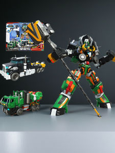 Galactic Detective Transforming Robot Car Toys for Boys Treasure Warrior Hero Brothers Durable Childrens Building Blocks Models