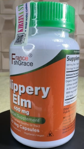 Viên uống Slippery Elm làm dịu đường hô hấp Hỗ trợ sức khỏe đường tiêu hóa 400 mg 120 viên