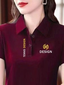 QIAOXIZI | Middle-aged Stylish Polo T-shirt Large Size Flattering