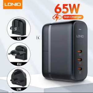 LDNIO Q366/Q367 65W GaN Fast Charger with US EU UK Plug