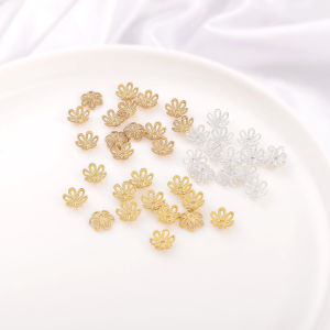 Handmade DIY 18K Gold Plated Bead Spacer Bracelet Necklace Earring Pendant Accessories Alloy Fashion Jewelry Components