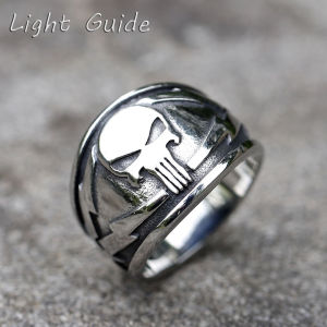 2022 NEW Mens 316L stainless-steel rings Punisher skeleton mask Vintage ring for teens FASHION Jewelry Gifts free shipping