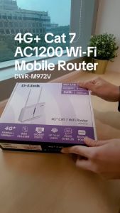 D-Link DWR-M972V 4G LTE Cat 7 | 4G AC1200 LTE Gigabit Dual Band Mobile Wireless WiFi Hotspot Router with Nano Sim Slot | Optional 4000 mAH Battery | FREE app | up to 64 devices