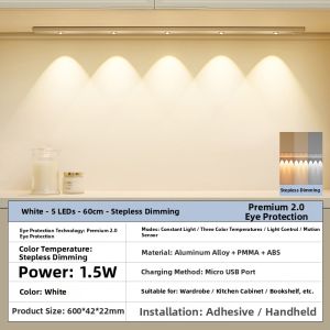 EUROB | Charging Smart Body Sensor Wireless Self-adhesive LED Cabinet Light