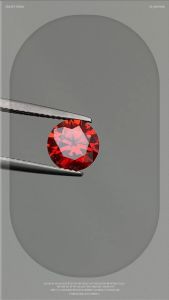 Original 1 crt 6.5mm RED Berlian Moissanite Stone dgn GRA Sertifikat