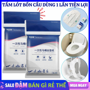 Set 18 Tấm Lót Bồn Cầu Dùng Một Lần Cao Cấp ( 3 Gói ) – Giấy Lót Toilet Vệ Sinh Kháng Khuẩn Tiện Lợi Khi Du Lịch & Công Cộng / Miếng Lót Bồn Cầu Dùng 1 Lần Kháng Khuẩn - Giấy Lót Bệt Bồn Cầu