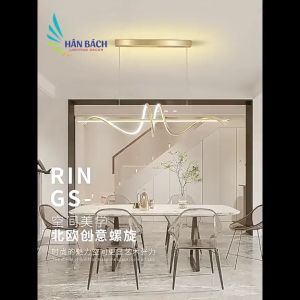 Đèn thả kiểu dáng hiện đại trang trí nội thất cao cấp 3 màu ánh sáng