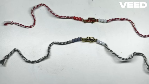 Kids Jeep Car Design Rakhi Set for Brothers – Handcrafted Red & Grey Thread Raksha Bandhan Bracelet with Decorative Beads (1 Pc)