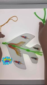 Kapal Terbang Lastik Lampu Flying Toys Plane Lestik Mainan Terbang Getah Aeroplane Toy Mainan Budak Lelaki Murah