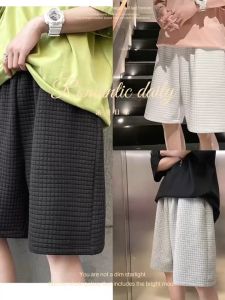 กางเกงขาสั้นผ้ายืดผู้ชายกางเกงขาสั้นเอวยืดแฟชั่นเกาหลีผ้า - สั้นผ้ายืดผู้ชาย 5XL ราคาพร้อมส่ง