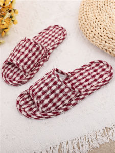 Korean Style Pure Cotton Bottom Slippers Indoor Home Quiet Wooden Floor Tile Soft Bottom Spring Summer Autumn Washable Mens Slippers