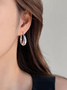 Minimalist Cold Style Grace Earrings New Popular Silver Pin