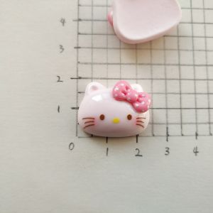 เครื่องประดับเรซินลายการ์ตูนสีชมพูและสีขาว KT เคตี้แมตต์ อุปกรณ์ทำมือ DIY สำหรับเคสโทรศัพท์มือถือ คลิปผม สายรัด วัสดุ