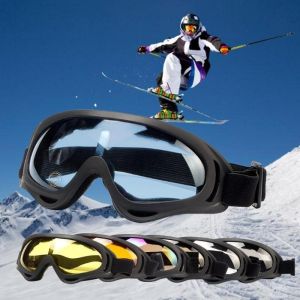 Outdoor Sports Windproof Dustproof Motorcycle Goggles Skiing Cycling Snowboard Splash Proof UV Protective Lens Frame Glasses