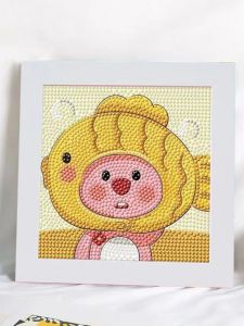 Loppy Beaver Diamond Painting Cartoon DIY Handmade Educational Sticker Art Children with Frame Gift for Girlfriend Creative Mosaic