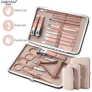 Nail Clipper Manicure Tool Set Stainless Steel Nail Cutter Fingernail Clippers Trimmer Eyebrow Scissor Tweezers Ear Spoon Facial Care Manicure Manicure Beauty Tool Kit