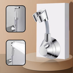 Chrome No Drilling Universal Shower Holder Self Adhesive Shower Head Rotate Stand Bracket Wall Mounted Bathroom