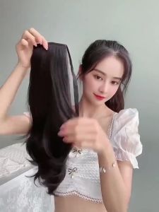 Hair Clip Wig Pony Tail Keriting Ikat Rambut Palsu