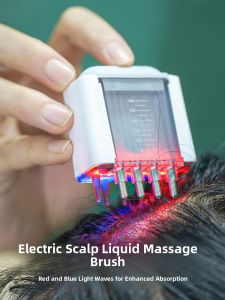 Electric Rollerball Scalp Massager Red Light Therapy Hair Growth Fluid Delivery Device Rechargeable Personal Care Tool