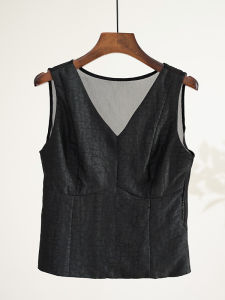 Ultra Value Crack Pattern Silk Vest Womens Sleeveless Tank Top Inner Outer Wear Base Layer Fashionable Summer Chinese Brand