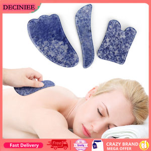 DECINIEE Blue White Dot Jade Roller And Gua Sha Stone Face Roller Gouache Scraper Facial Massager Lifting Anti-Wrinkle Skin Care Tool