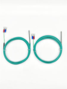 2 cái loại K cặp nhiệt điện 4mm * 50mm que thăm dò bằng thép không gỉ cảm biến nhiệt độ 1.5 mét cáp silicon 2 dây