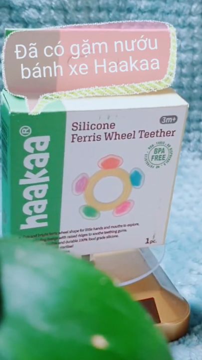 Gặm Nướu Cho Bé Haakaa Hình Bánh Xe, Hỗ trợ quá trình bé mọc răng. Chất Liệu Silicone Cao Cấp, Chứng Nhận An Toàn FDA