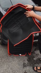 MITSUBISHI TRITON 2015 - 2021 MAGIC MAT 5D Floor Carpet Car Mat 5-Layer Premium Grade PU Leather Karpet Lantai Kereta Car Accessories Aksesori Kereta