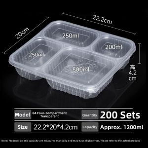 DANBIYIN | Disposable 5 Compartments Meal Box