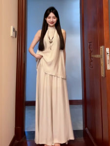 PEIZIXUAN | Ethereal Zen Style Sleeveless Summer Chinese Dress Set