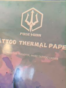 กระดาษลอกลายแบบวาดมือและลอกเครื่อง โพไซดอน 100pcs/box POSEIDON TATTOO THERMAL
