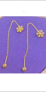 ต่างหูแฟชั่น OYJR สวยๆชูดุ ดิเมนต์ของโซ่สแตนเลสรูป 18k ไม่ลอกดำ