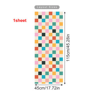 Colorful Personalized Squares Stylish Wallpaper Cabinets Wardrobe  Bedroom Living Room Removable Home Decor Mural Waterproof