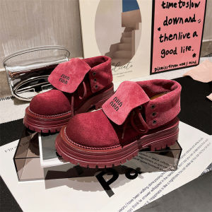 Giày Bốt Martin Da Thật Phong Cách Đường Phố Mùa Hè 2025 Giày Bốt Xe Máy Cổ Chữ Cái Giày Bốt Màu Vàng Hai Chiều Giày Nữ Đế Dày