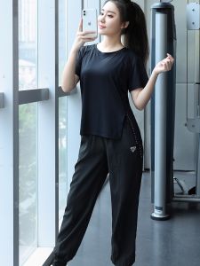 Fitness Gym Running Sportswear Set Women Morning Run Quick Dry Spring Autumn Thin Large Size Loose Casual Yoga Clothes plus Size