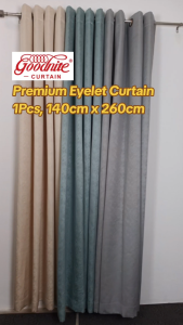 Goodnite Modern Designer Premium Curtain - 70% Blackout (Beige/ Grey/ Sky Blue)