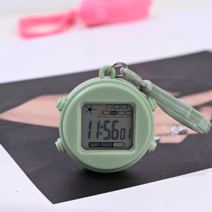 Đồng Hồ Kỹ Thuật Số Mini Móc Khóa Có Đèn Ngủ Đồng Hồ Báo Thức Nhỏ Treo Móc Treo Balo Học Sinh Thời Trang & Giản Dị Màn Hình Nhựa