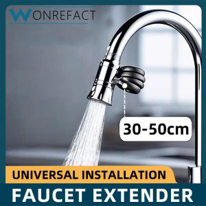 Kitchen sink faucet extender pull-out rotatable movable three water outlet modes splash-proof multifunctional faucet connector kitchen universal aerator
